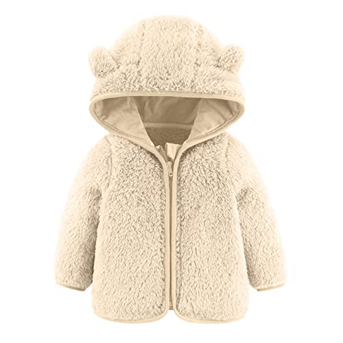 QZQZ Plüschjacke Kinder Mädchen Jungen Mit Kapuze Winter Warme Fleecejacken Baby Fleece Oberbekleidung Reißverschluss Fleecemäntel Jacke Outwear Winterjacke Parka Jacke Steppjacke von QZQZ