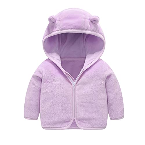 QZQZ Plüschjacke Kinder Mädchen Jungen Mit Kapuze Winter Warme Fleecejacken Baby Fleece Oberbekleidung Reißverschluss Fleecemäntel Jacke Outwear Winterjacke Parka Jacke Steppjacke von QZQZ