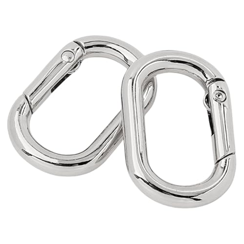 2 PCs Multifunktionelle Ovale Ringe Schnallen Schnalle Metall Federschlüsselringe Oval Rings Schnappschaltklatschen Für Geldbörsen Keychain von Qaonsciug
