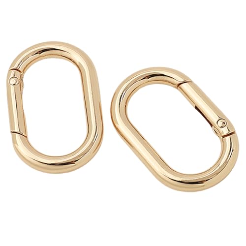 2 PCs Multifunktionelle Ovale Ringe Schnallen Schnalle Metall Federschlüsselringe Oval Rings Schnappschaltklatschen Für Geldbörsen Keychain von Qaonsciug