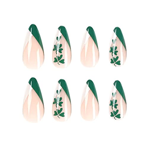 24 Stück Press On Nails St. Patrick's Day Mandel Kunstnägel Mit Designs Acrylnägel Zum Aufkleben Künstliche Nägel Für Frauen von Qaonsciug