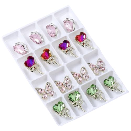 3D Nägel Strasssteine Nägel Kristall Charm Nägel Charm Gemischte Form Nägel Kunst Charm Nagel Kunst Dekorationen Für Frauen Und Mädchen von Qaonsciug