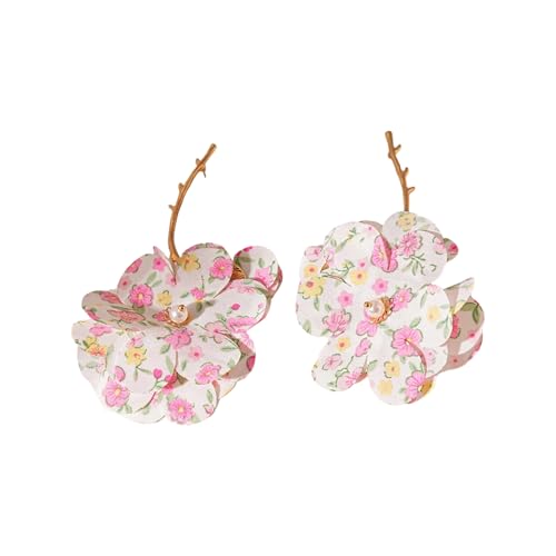 Blumenohrringe Elegante Bolzen Moderne Blumenohrstifte Legierungstextur Ohrschmuck Geeignet Für Stilvolle Outfits Hangle von Qaonsciug