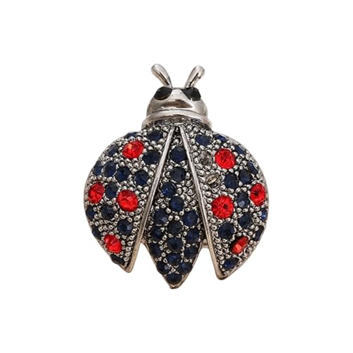 Hochglänzende Legierung Ladybirds Pin Mit Glitzernden Kristallen Handgefertigt Öltierbrosche Für Frauen Modekleidung Luxuslegierung Kristall Brosche von Qaonsciug