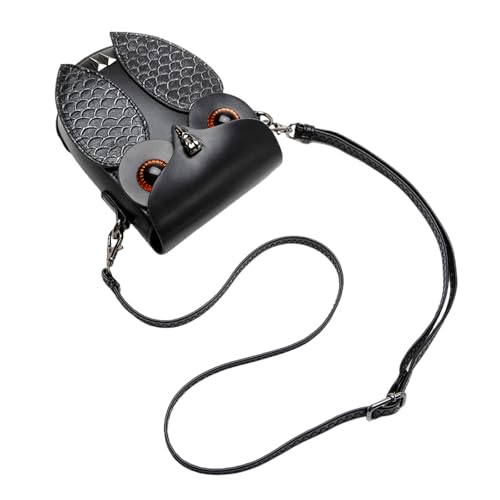 Kreatives Schlangenmuster Patchwork Umhängetasche Für Frauen PU Crossbody Taschen Mit Eulenform Für Festivals Oder Tägliche Verwendung von Qaonsciug