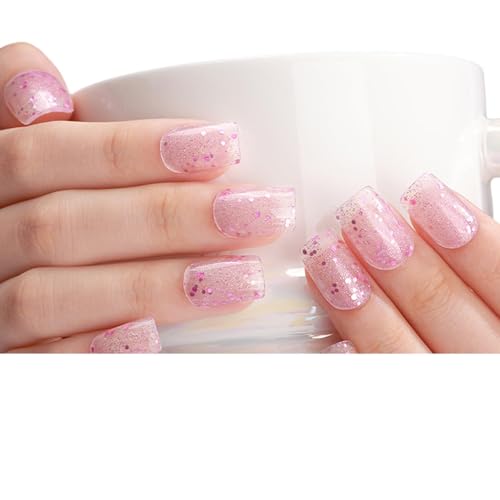 Langlebige/LED Lampe Erforderlich Gel Nagelaufkleber Mit Nagelfeile Und Stift Geeignet Für Frauen Und Mädchen von Qaonsciug