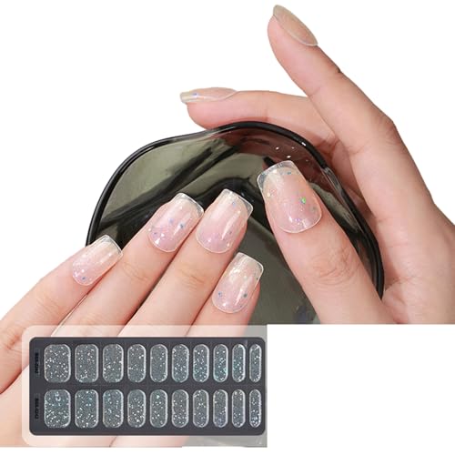 Langlebige/LED Lampe Erforderlich Gel Nagelaufkleber Mit Nagelfeile Und Stift Geeignet Für Frauen Und Mädchen von Qaonsciug