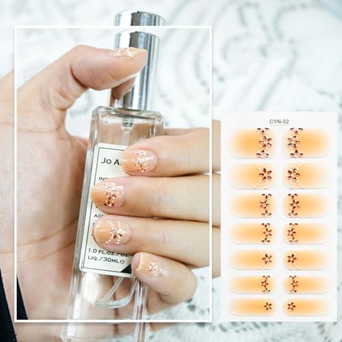 Modische Florale Nagelfolien 14 Tipps Für Frauen Nageldekoration Nagel Maniküre Kunst Patches Vollständige Abdeckung Nagellack Aufkleber von Qaonsciug