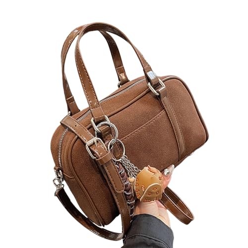 Modische Umhängetasche Vintage Wildleder Look Mit Verstellbarem Riemen Und Der Oberseite Für Freizeit Und Reisen von Qaonsciug