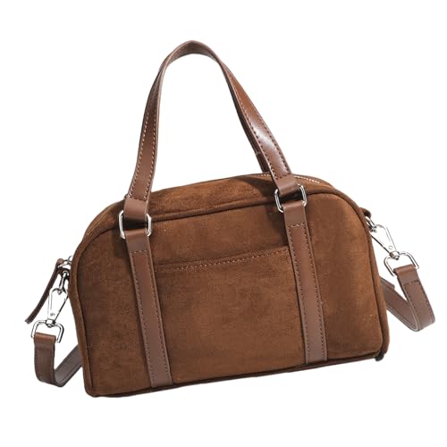 Modische Umhängetasche Vintage Wildleder Look Mit Verstellbarem Riemen Und Der Oberseite Für Freizeit Und Reisen Modische Umhängetasche Vintage Wildleder Look Mit Verstellbarem Riemen Und Der Oberseite Für Freizeit Und Reisen von Qaonsciug
