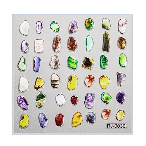 Nagelkunst Aufkleber 5D Geprägtes Nagelkunstzubehör Selbstklebendes Nagelkunstzubehör Dekoration Nageldesign von Qaonsciug