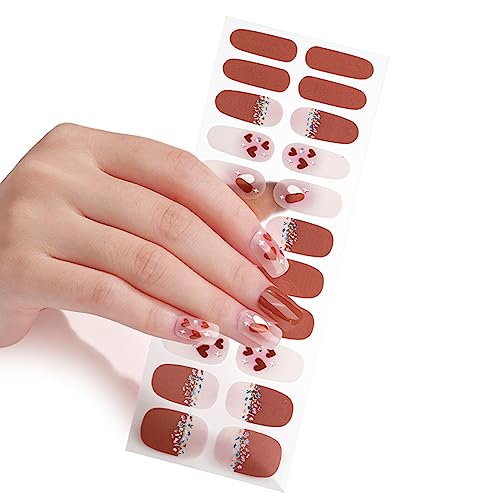 Packung Mit 22 Nagelaufklebern Kreativer Selbstklebender Nagelkunst Aufkleber Maniküre Dekoration Nagellack Vollständige Abdeckung Zum Aufdrücken Des Nagelstreifens von Qaonsciug