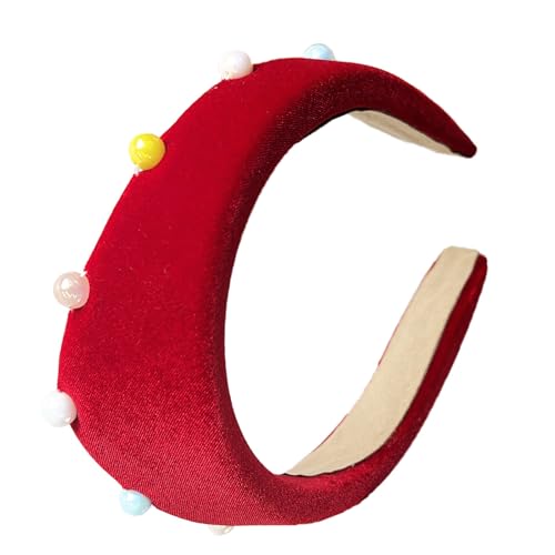 Plüsch Stirnbänder Mit Perlen Und Perlen Mode Hair Accessoire Bequemes Haarstück Für Frauen Und Mädchen Mode Hair Accessoire von Qaonsciug