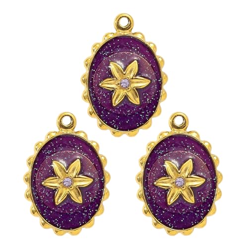 Qaonsciug 3pcs Robuster Stahl Modische Sonnenblumen Anhänger Halskette Für Frauen Mit Emaillierter Tarotkarte Und Sterncharm von Qaonsciug