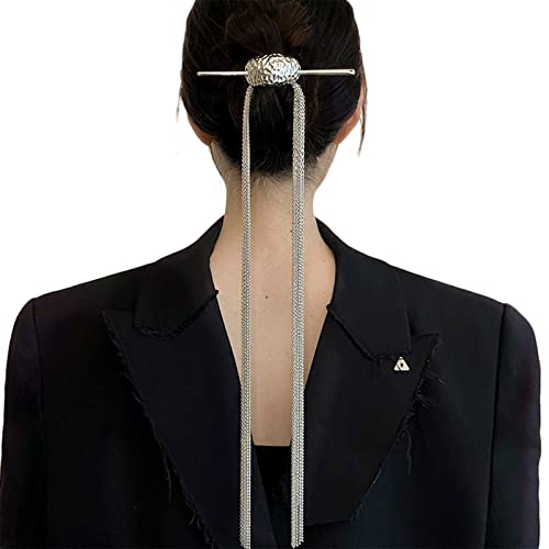 Qaonsciug Ancientry Brautschmuck, langer Schwanzhalter, Schmuck für Frauen, Hochzeits-Haarspange, Kopfschmuck für Abendkleid von Qaonsciug