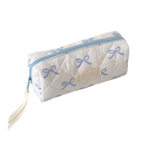 Qaonsciug Bowknot Bleistift Koffer Für Studentinnen Frauen Frauen Große Kapazität Stift Organisatoren Taschen Bleistiftbeutel Reise Kosmetiklagertasche Toiletten Für Reisen von Qaonsciug