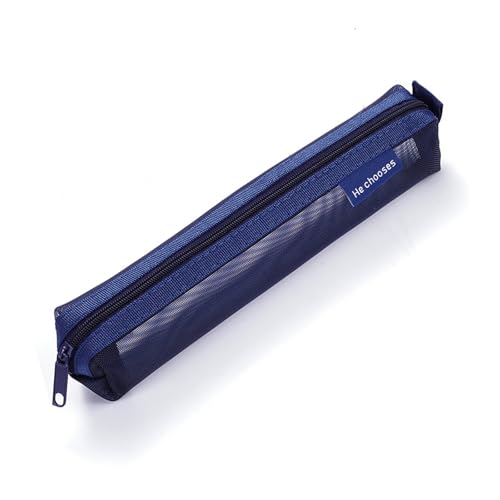 Qaonsciug Clear Nylons Bleistiftkoffer Leichter Stiftbeutel Durch Die Stiftorganisatoren Beutel Reisekosmetikbeutel Für Student Mesh Bleistift Gehäuse von Qaonsciug