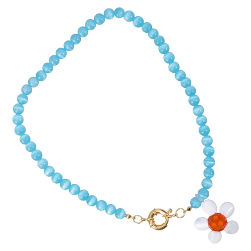 Qaonsciug Einzigartige Handgefertigte Blumenentwürfe Halskette Handwerk Von Robustem Glas Tragbarem Accessoire Für Kunstliebende Einzelpersonen Täglich Benutzen Handgefertigten Schmuck von Qaonsciug