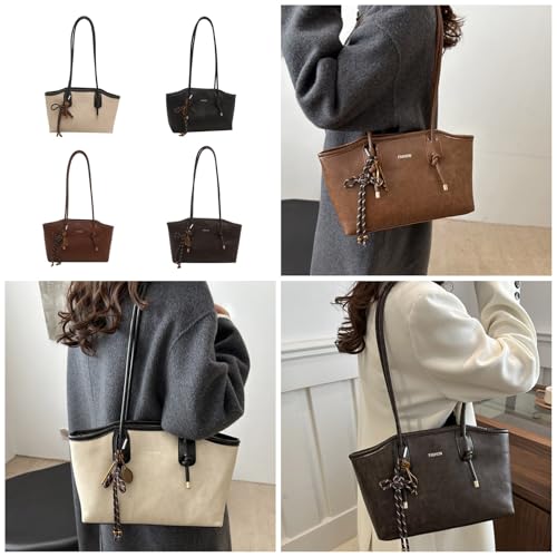 Qaonsciug Frauen Lässige Handtaschen PU Leder Toted Bag Handtasche Satchel Stylish Trendy Große Kapazität Umhängetasche Geräumige Handtasche Geschenke Lederbörsen Satchel Für Frauen von Qaonsciug
