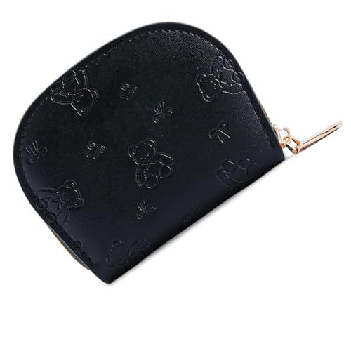 Qaonsciug Kompakte PU Leder Frauen Brieftasche Mit Mehreren Kartenschlitzen Und Reißverschluss Für Sichere Reiseeinkäufe Essentielles Süßes Kleines Brieftasche Für Den Täglichen Gebrauch von Qaonsciug