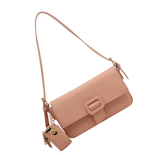 Qaonsciug Retro Frauen Umhängetasche PU Lederhandtasche Mit Hängenmodischer Modischer Farbunterarm Pendelpendeltasche Frauen Achsel Casual Handtasche Retro Schulter PU Leder Unterarm von Qaonsciug