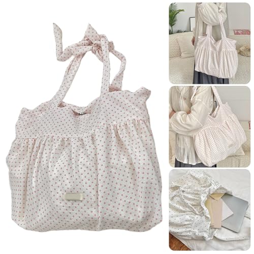 Qaonsciug Stilvolle Und Praktische Leinwand Umhängetasche Mit Krawattenband Casual Handtasche Geräumige Unterarmtaschen Für Den Täglichen Gebrauch Professionelle Newcomer Geldbörse von Qaonsciug