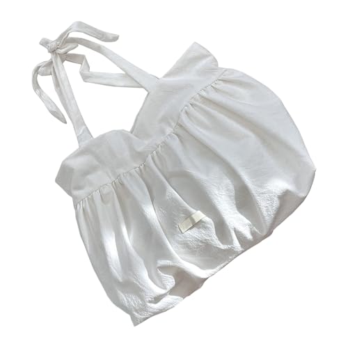 Qaonsciug Stilvolle Und Praktische Leinwand Umhängetasche Mit Krawattenband Casual Handtasche Geräumige Unterarmtaschen Für Den Täglichen Gebrauch Professionelle Newcomer Geldbörse von Qaonsciug