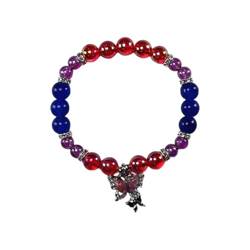 Qaonsciug Stilvolles Kristallarmband Mit Schmetterling Anhänger Perlen Armband Handgefertigtes Freundschafts Armband Für Frauen Mädchen von Qaonsciug