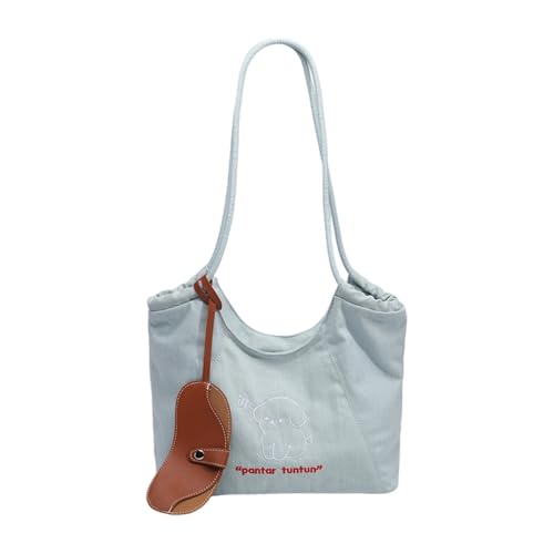 Qaonsciug Stylische Leinwand Umhängetasche Mit Hundestickstätte Geräumiges Design Unterarmtasche Lässig Handtasche Zum Pendeln Und Reisebeutel Qaonsciug Stylische Leinwand Umhängetasche Mit Hundestickstätte Geräumiges Design Unterarmtasche Lässig Handtasche Zum Pendeln Und Reisebeutel von Qaonsciug