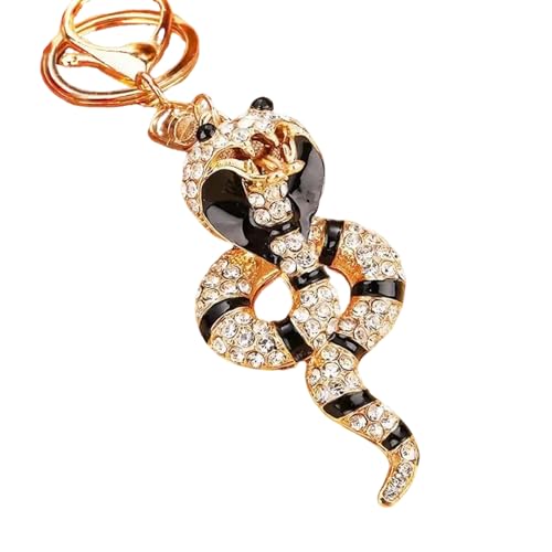 Qaonsciug Stylish Schlangenschlüsselhalter Sparkling Key Orloy Legierung Textur Geldbörsezubehör Für Geburtsjahr Und Tägliche Verwendung von Qaonsciug