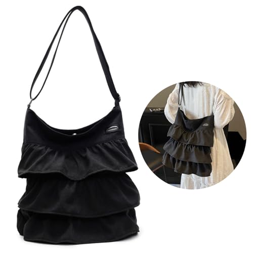 Qaonsciug Stylish Slouchy Crossbody Bag Mit Verstellbaren Riemen Lässige Umhängetaschen Große Kapazität Satchel Geldbörse Für Mode Frauen Mode Tasche von Qaonsciug