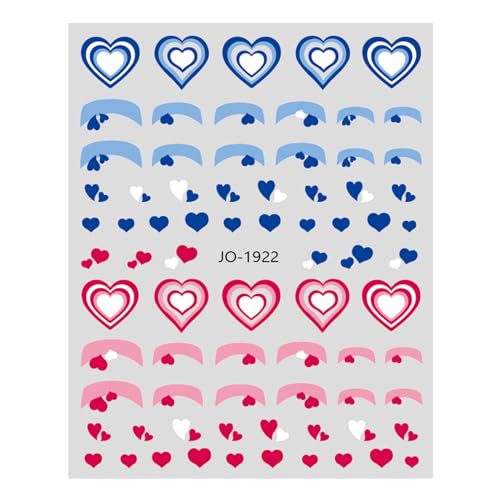 Valentinstag Nagelkunst Aufkleber Herz Liebe Nägel Abziehbilder Selbstklebende Gradien Liebe Nagel Aufkleber Geschenk Für Frauen Und Mädchen von Qaonsciug