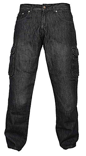 Qaswa Herren Motorradhose Cargohose Motorrad Jeans Motorrad Rüstung Schutzauskleidung Motorcycle Biker Trousers von Qaswa