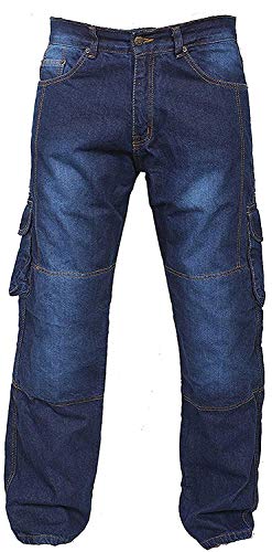 Qaswa Herren Motorradhose Cargohose Motorrad Jeans Motorrad Rüstung Schutzauskleidung Motorcycle Biker Trousers von Qaswa