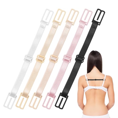 5 Stück BH Träger Clip Verstellbare BH Klammer Rücken Anti-Rutsch Elastische BH Trägerhalter Clip Damen Einstellbar rutschfeste BH Träger Clip von Qaziuy
