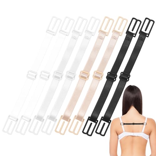 8 Stück BH Träger Halter Clip Damen BH Trägerhalter Antirutsch Verstellbarer BH Clips für Den Rücken Rutschfester Elastischer BH Träger Clip zum Laufen Sport Training (4 Farben) von Qaziuy