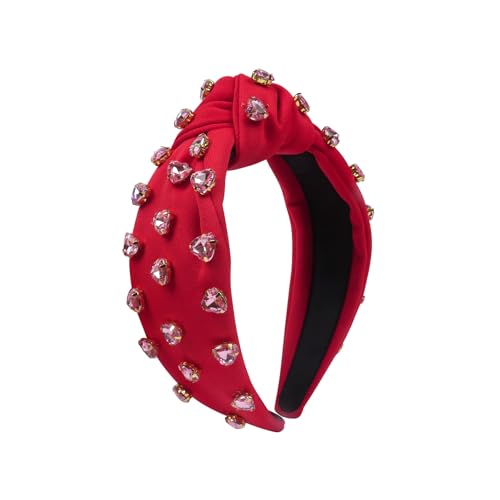 Haarbänder zum Valentinstag,Perlen Haarreifen Mädchen Retro Style Haarband Stirnband Haarreif Haarband für Mädchen und Frauen von Qaziuy