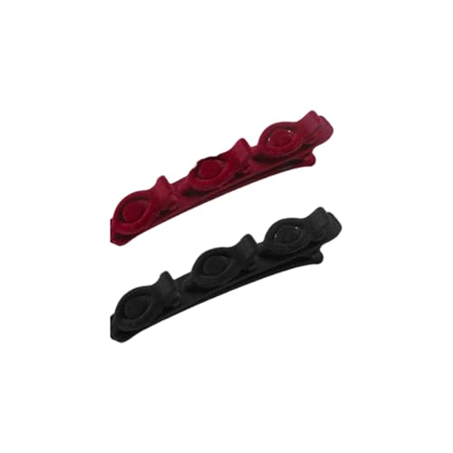 2 Stück Geflochtene beflockte Entenschnabel-Haarspangen doppellagige Haarspangen für Frauen und Mädchen, beflockt, geflochten, Haarschmuck für Damen von Qcbuegof