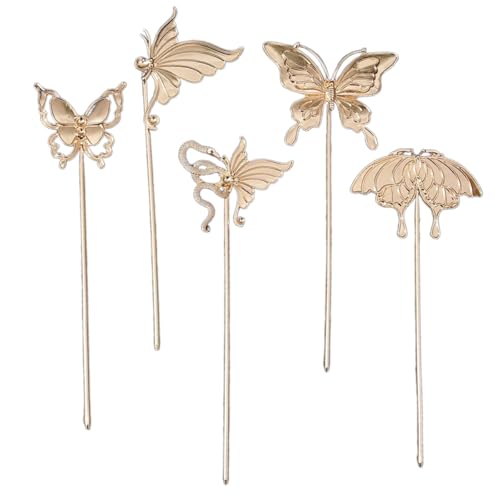 5 Stück traditionelle Haarspangen aus Metall für Updos Dutt Zopf einfach zu bedienen Haar-Accessoires Dekorationen für Prom Event oder Freizeitkleidung chinesisches Handwerk Zubehör 5 Stück traditionelle Haarspangen aus Metall für Updos Dutt Zopf einfach zu bedienen Haar-Accessoires Dekorationen für Prom Event oder Freizeitkleidung chinesisches Handwerk Zubehör von Qcbuegof