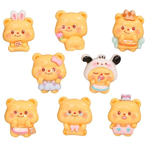 Bastelharzbär Miniatur Für Haare Clip Handgefertigt Trendy Cartoon Kopfbedeckung Dekorative Haare Barrettes Bastelmittel Miniaturen von Qcbuegof