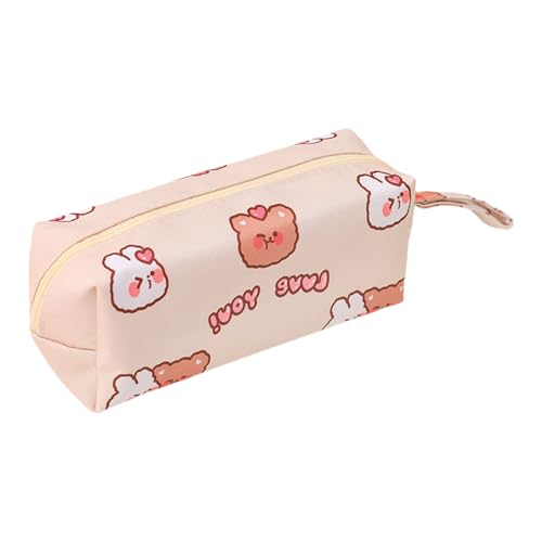 Canvas Bleistiftkoffer Reißverschluss Bleistiftbeutel Beutel Tragbare Stift Organisatoren Fall Reise Make Up Tasche Für Erwachsene Frauen Mit Großer Kapazität Bleistifttasche Mit Großer Kapazität von Qcbuegof