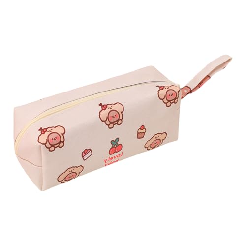 Canvas Bleistiftkoffer Reißverschluss Bleistiftbeutel Beutel Tragbare Stift Organisatoren Fall Reise Make Up Tasche Für Erwachsene Frauen Mit Großer Kapazität Bleistifttasche Mit Großer Kapazität von Qcbuegof