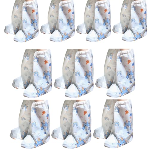 Einweg verdickt Boot Water Anti Slip Cartoon Gedruckt Regen Schuhe Überschuhe Für Kinder Erwachsene Labor Schutz, E von Qcbuegof