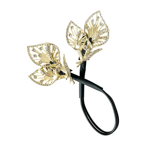 Elegante Blatt Haar Haarknoten Halter Mit Filigranem Kristall Für Frauen Mädchen Für Ethnische Thai Kopfbedeckung Schmuck Elegant Chignon Zubehör von Qcbuegof