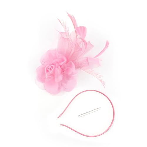 Elegante Feder-Fascinator-Kopfbedeckung für Erwachsene weiche Kopfbedeckung ideal für Vintage-Mottoparty Mode Styling Elastisch Feder Haarband von Qcbuegof