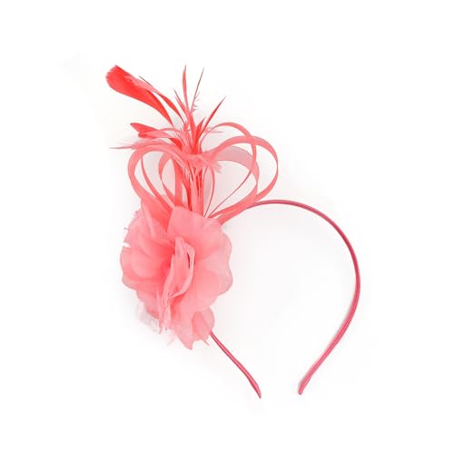Elegante Feder-Fascinator-Kopfbedeckung für Erwachsene weiche Kopfbedeckung ideal für Vintage-Mottoparty Mode Styling Elastisch Feder Haarband von Qcbuegof