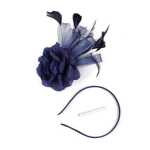 Elegante Feder-Fascinator-Kopfbedeckung für Erwachsene weiche Kopfbedeckung ideal für Vintage-Mottoparty Mode Styling Elastisch Feder Haarband von Qcbuegof