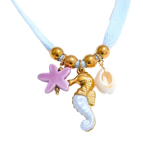 Elegante Halskette mit Anhänger im Schlüsselbein-Design, 18 Karat vergoldet, leicht, Schmuck für den Strandurlaub, Einheitsgröße, wie beschrieben, wie beschrieben Elegante Halskette mit Anhänger im Schlüsselbein-Design, 18 Karat vergoldet, leicht, Schmuck für den Strandurlaub, Einheitsgröße, wie beschrieben, wie beschrieben von Qcbuegof