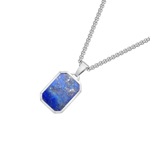 Elegante Halskette mit rechteckigem Anhänger Einzigartiger Schmuck verstellbarer Hals Halskette geeignet für modische Frauen geometrisches Geschenk Männer Accessoire, Einheitsgröße, wie beschrieben von Qcbuegof