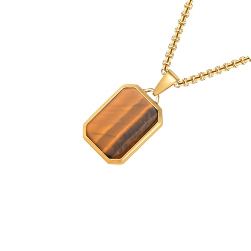 Elegante Halskette mit rechteckigem Anhänger Einzigartiger Schmuck verstellbarer Hals Halskette geeignet für modische Frauen geometrisches Geschenk Männer Accessoire, Einheitsgröße, wie beschrieben von Qcbuegof